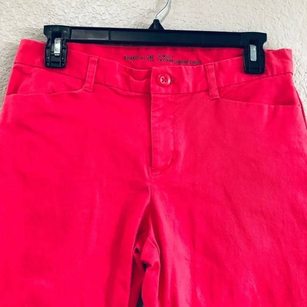 Khakis by Gap Coral Pink Cropped Ankle Pants 2